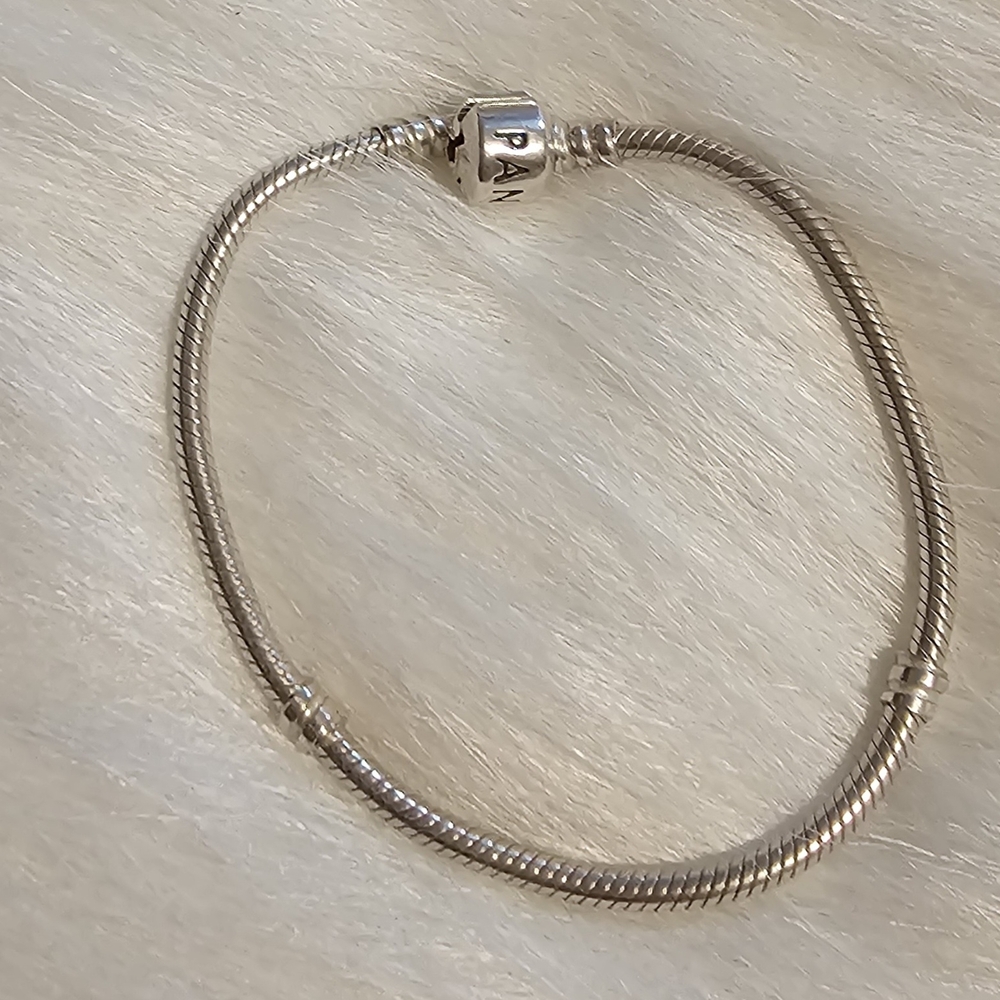 authentic Pandora snake chain charm bracelet. 7inches